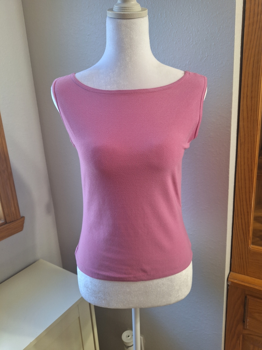 A. Byer Vintage Rose Pink Scoop Neck Tank Top